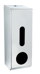 Standard 3 Roll Tissue Dispenser  -  Polished Stainless 